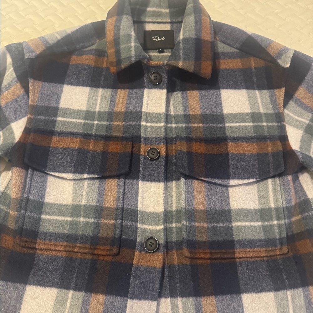Rails midi length plaid Button-Up Jacket